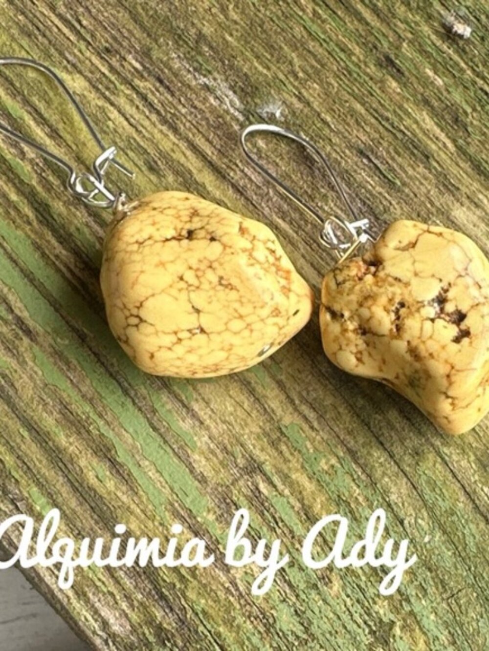 Alquimia Yellow Matrix Jasper Drop Earrings